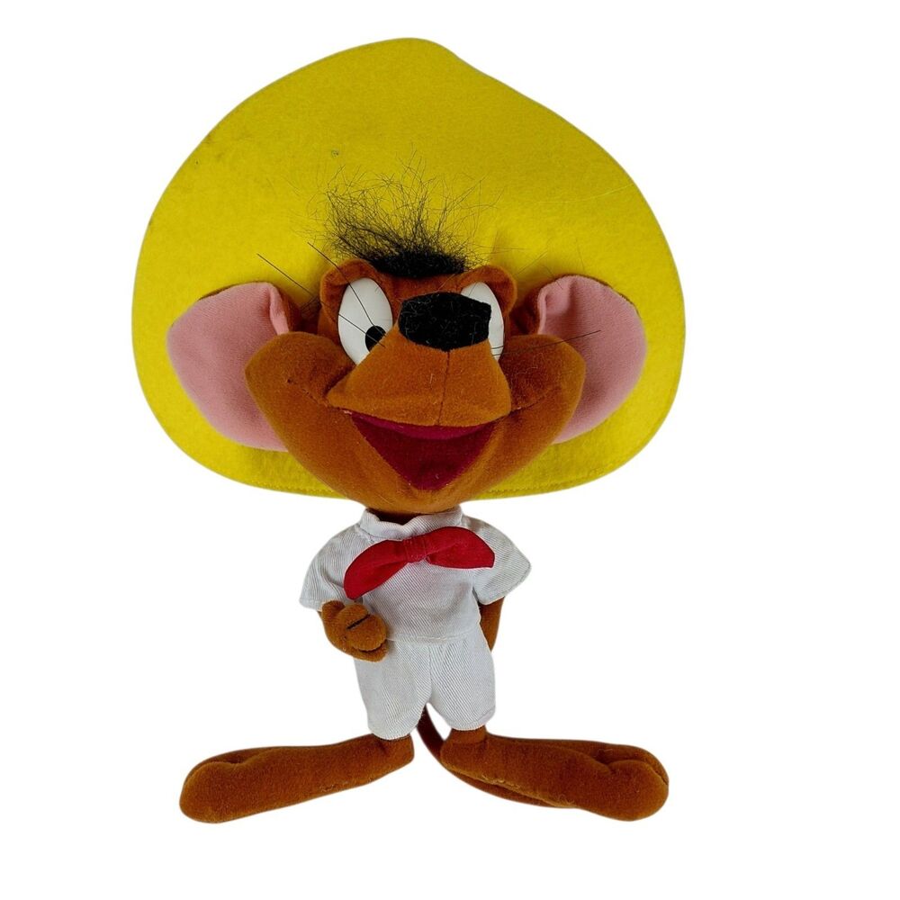 Vintage Six Flags Looney Tunes Speedy Gonzales Plush 90's Mouse 12"
